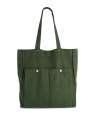 KI3215 Kimood Washed Cotton Bag with Pockets Washed Kombu Green colour image